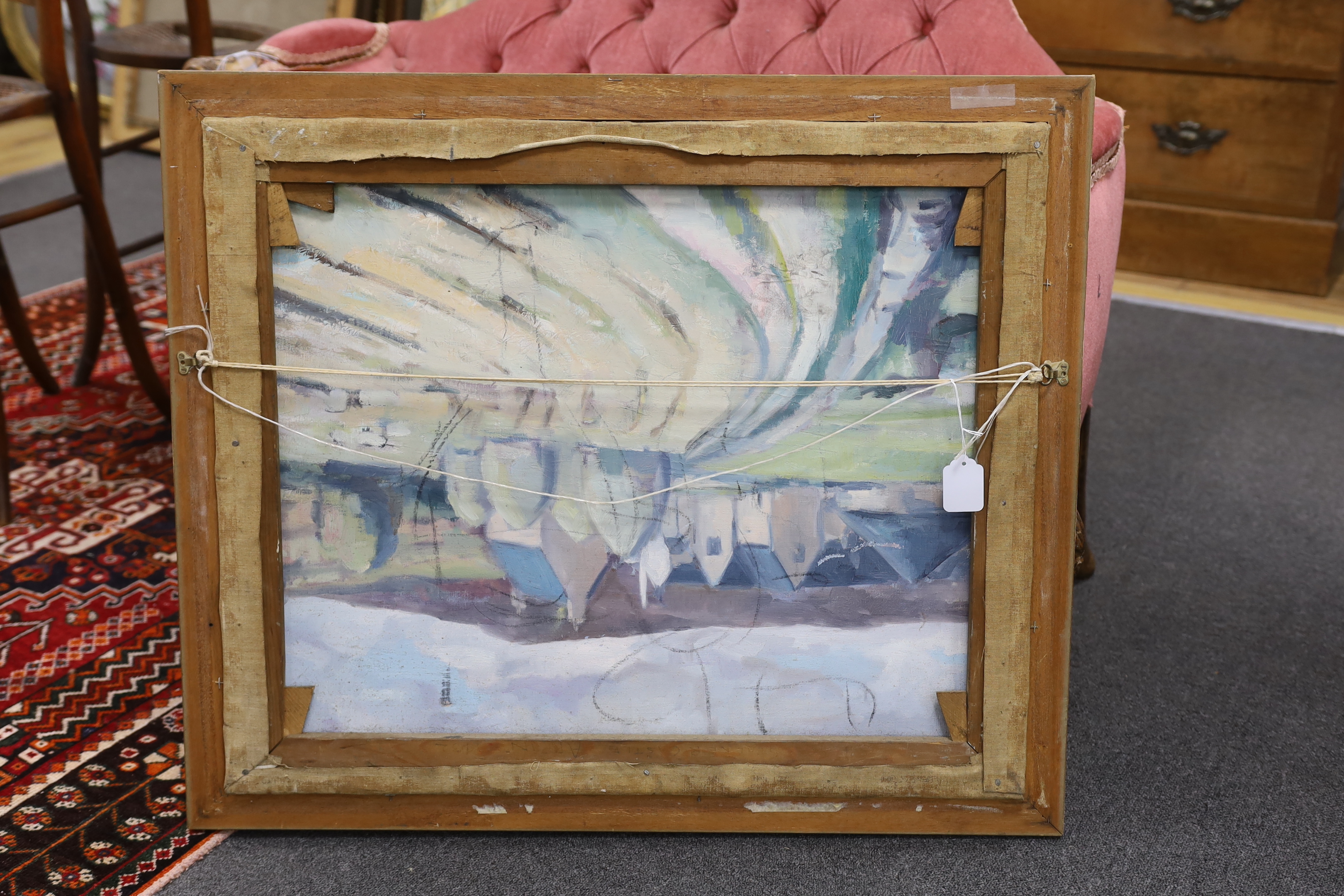 20th century, oil on canvas, Irish landscape, indistinctly signed, 75 x 62cm